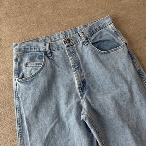 Vintage Wrangler Blues Jeans‎ Men 36x36 Straight Regular Light Wash Denim Jeans